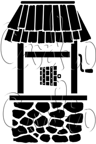 Card-io A7 Clear Stamp Set-Wishing Well
