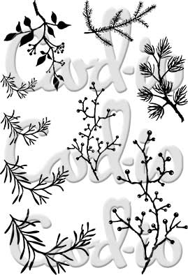 Card-io Clear Combinations Stamp Set-Branching Out