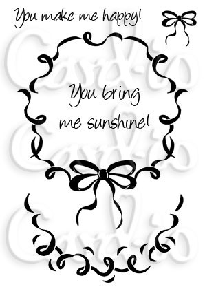 Card-io Clear Combinations Stamp Set-Ribbon Wreath