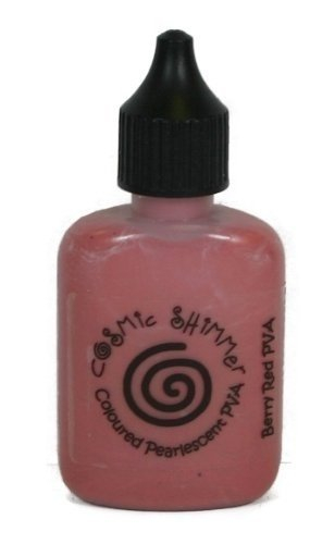 Cosmic Shimmer Coloured Pearlescent PVA Glue-Berry Red
