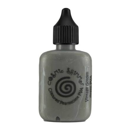 Cosmic Shimmer Coloured Pearlescent PVA Glue-Vintage Golden Green