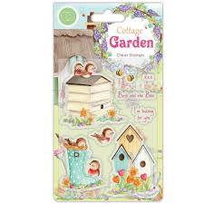 Craft Consortium-Clear Stamp Set(8 Stamps)-Cottage Garden-Birds And The Bees