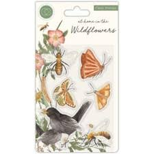 Craft Consortium Clear Stamp Set-At Home In The Wildflowers-Bees And Butterflies