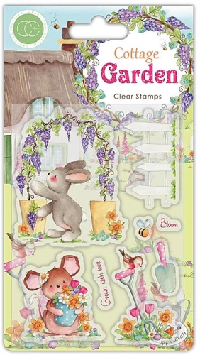 Craft Consortium-Cottage Garden Stamp Set(8 Stamps)-Green Fingers