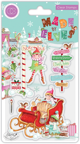 Craft Consortium Made By Elves Clear Stamp Set-Sleigh
