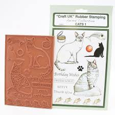 Craft UK Rubber Stamping Animal Collectio A5  Sheet-Cats 1