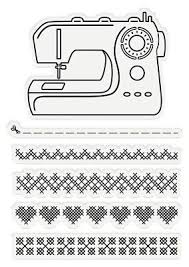 Crafters Companion Crafty Fun Collection Stamp Set=Sew Pretty