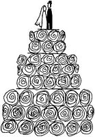 Crafty Impressions Clear Stamp-Wedding Cake