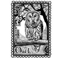 Crafty Individuals Rubber Stamp-Airmail Owl