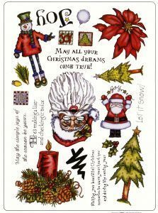 Creative Expressions A4 Unmounted Rubber Stamp Set-Christmas Designs Set 1
