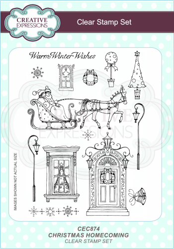 Creative Expressions-A5 Clear Stamp Set-Christmas Homecoming