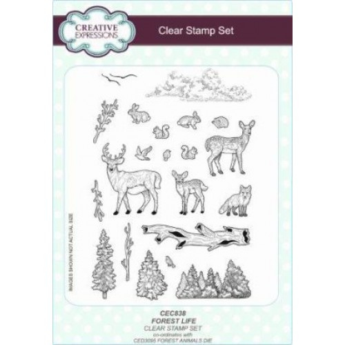 Creative Expressions A5 Clear Stamp Set-Forest Life