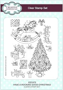 Creative Expressions-A5 Clear Stamp Set-Have A Rocking Good Chriistmas
