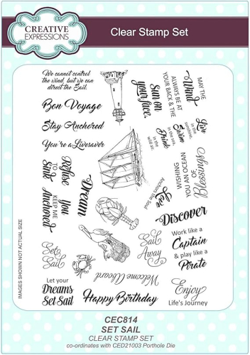 Creative Expressions-A5 Clear Stamp Set-Set Sail