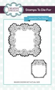 Creative Expressions Sue Wilson Stamps To Die For Set Of 2 Pre-Cut Stamps-Floral Oasis
