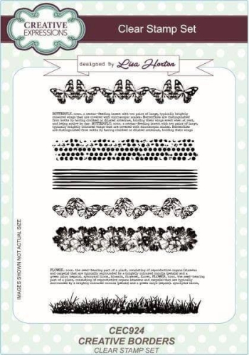 Creative Expressions-Lisa Horton A5 Clear Stamp Set-Creative Borders