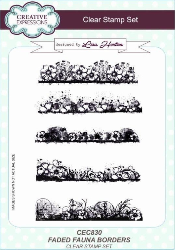 Creative Expressions-Lisa Horton A5 Clear Stamp Set-Faded Fauna