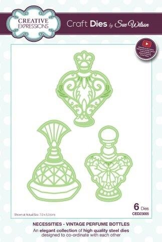 Creative Expressions Sue Wilson Necessities-Vintage Perfume Bottles