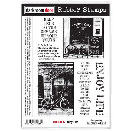 Darkroom Door Rubber Stamp Set-Enjoy Life