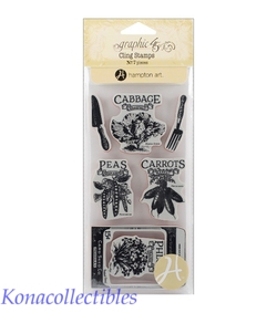Hampton Art Graphic 45 Cling Rubber Stamp Set-Home Sweet Home 3