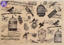 Hampton Art Wood Mounted Stamp-Bird Watching