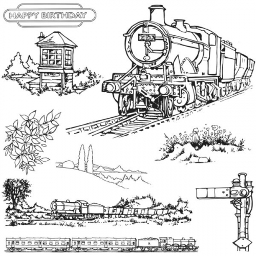 Hobby Art Clear Stamp Set-Full Steam Ahead