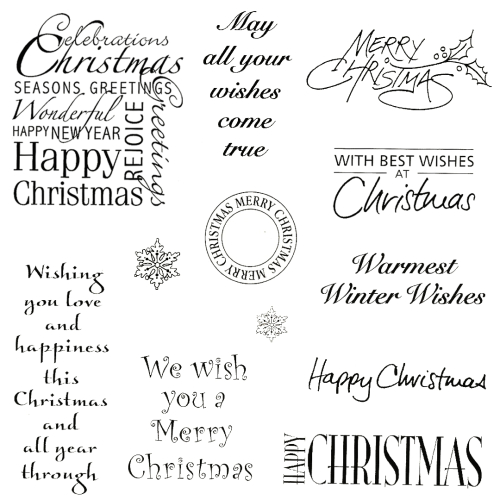 Hobby Art Clear Stamp Set-Winter Wishes