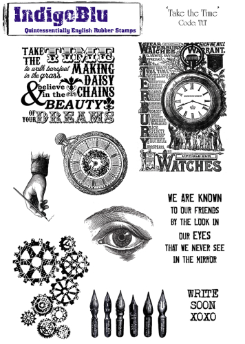 IndigoBlu A5 Rubber Stamp Set-Take the Time