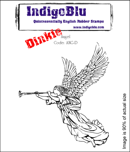 IndigoBlu A7 Rubber Stamp-Angel Dinkie