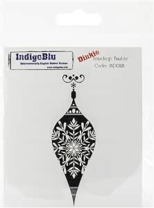 IndigoBlu A7 Rubber Stamp-Teardrop Bauble Dinkie