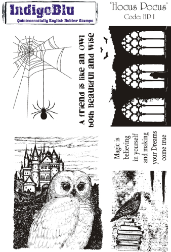 IndigoBlu Red Rubber Stamp Set-Hocus Pocus