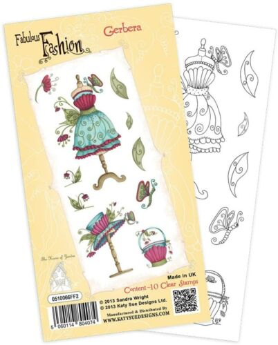 Katy Sue Designs Ltd-Fabulous Fashion Clear Stamp Set-Gerbera Mannequin