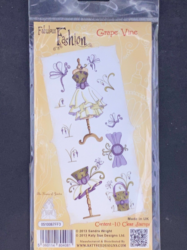 Katy Sue Designs Ltd-Fabulous Fashion Clear Stamp Set-Grape Vine Mannequin