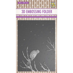 Nellie Snellen 3D Embossing Folder-Bird On Branch