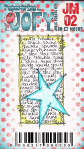 Paper Artsy Credit Card Size Cling Rubber Stamp-Jofy Mini 2-Star