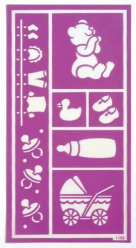 Pergamano Adhesive Template/Mask-Baby