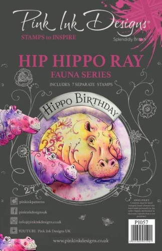 Pink Ink Designs A5 Clear Stamp-Hip Hippo-Ray