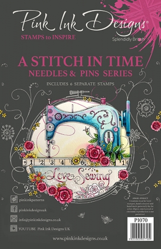 Pink Ink Designs A5 Clear Stamp Set-A Stitch In Time