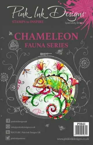 Pink Ink Designs A5 Clear Stamp Set-Chameleon