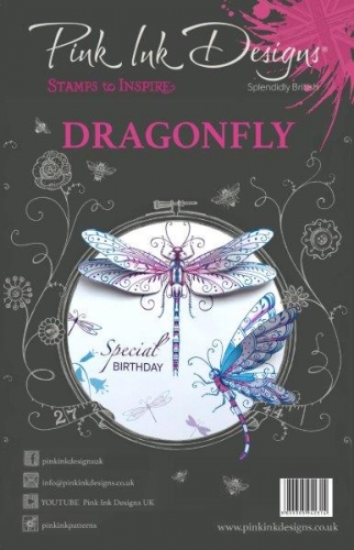 Pink Ink Designs A5 Clear Stamp Set-Dragonfly