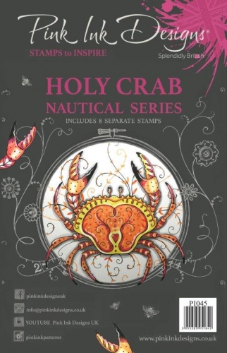 Pink Ink Designs A5 Clear Stamp Set-Holy Crab