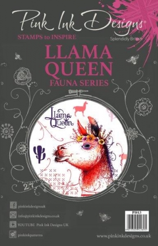 Pink Ink Designs A5 Clear Stamp Set-Llama Queen