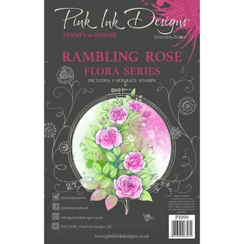Pink Ink Designs A5 Clear Stamp Set-Rambling Rose