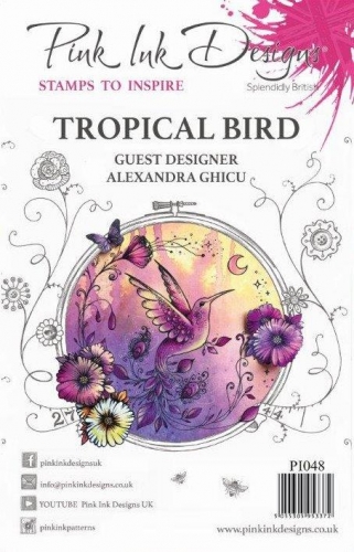 Pink Ink Designs A5 Clear Stamp Set-Tropical Bird
