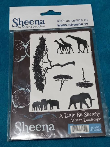Sheena Douglass-A Little Bit Sketchy A6 Unmounted Rubber Stamp Sheet-African Landscape