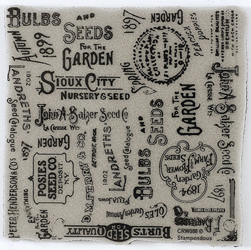 Stampendous Cling Rubber Stamp-Cling Seed background