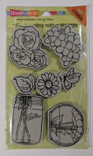 Stampendous Cling Rubber Stamp Set-Cling Build A Bouquet