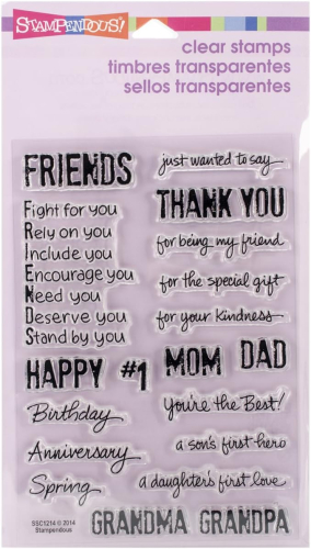 Stampendous Perfectly Clear Stampb Set-Happy Greetings