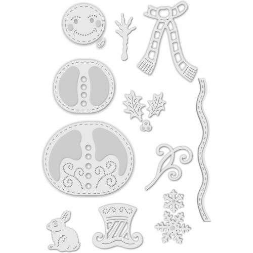 Sweet Dixie Die Set-Build A Snowman
