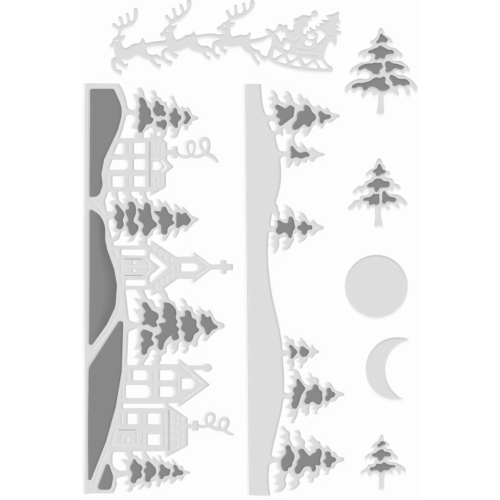 Sweet Dixie Die Set-Snowy Christmas Village
